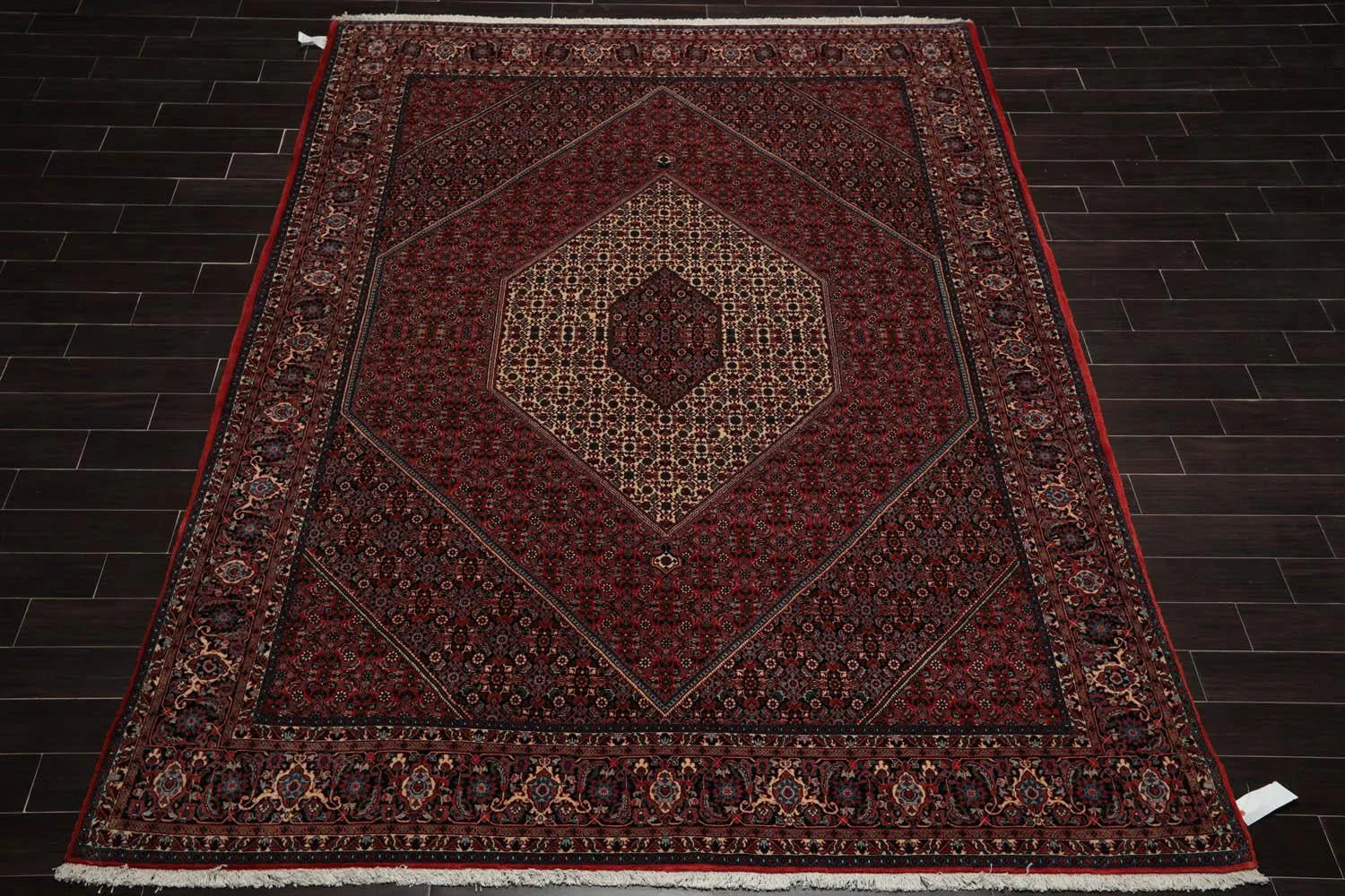 8x10 Red Hand Knotted Wool Authentic Bidjar medallion 300 KPSI Persian Oriental Area Rug-3
