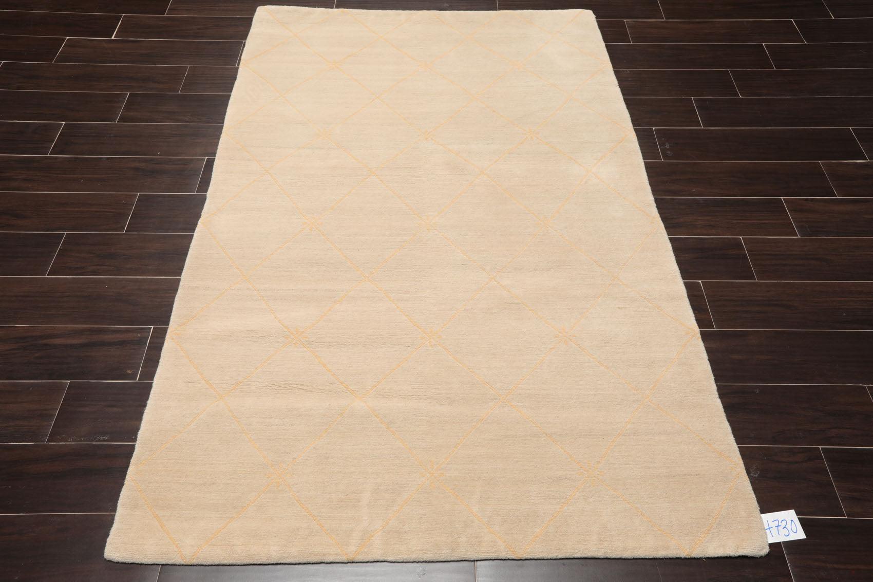 4'x 5'11" Hand Knotted Tibetan Wool Swiss Wash Area Rug-1
