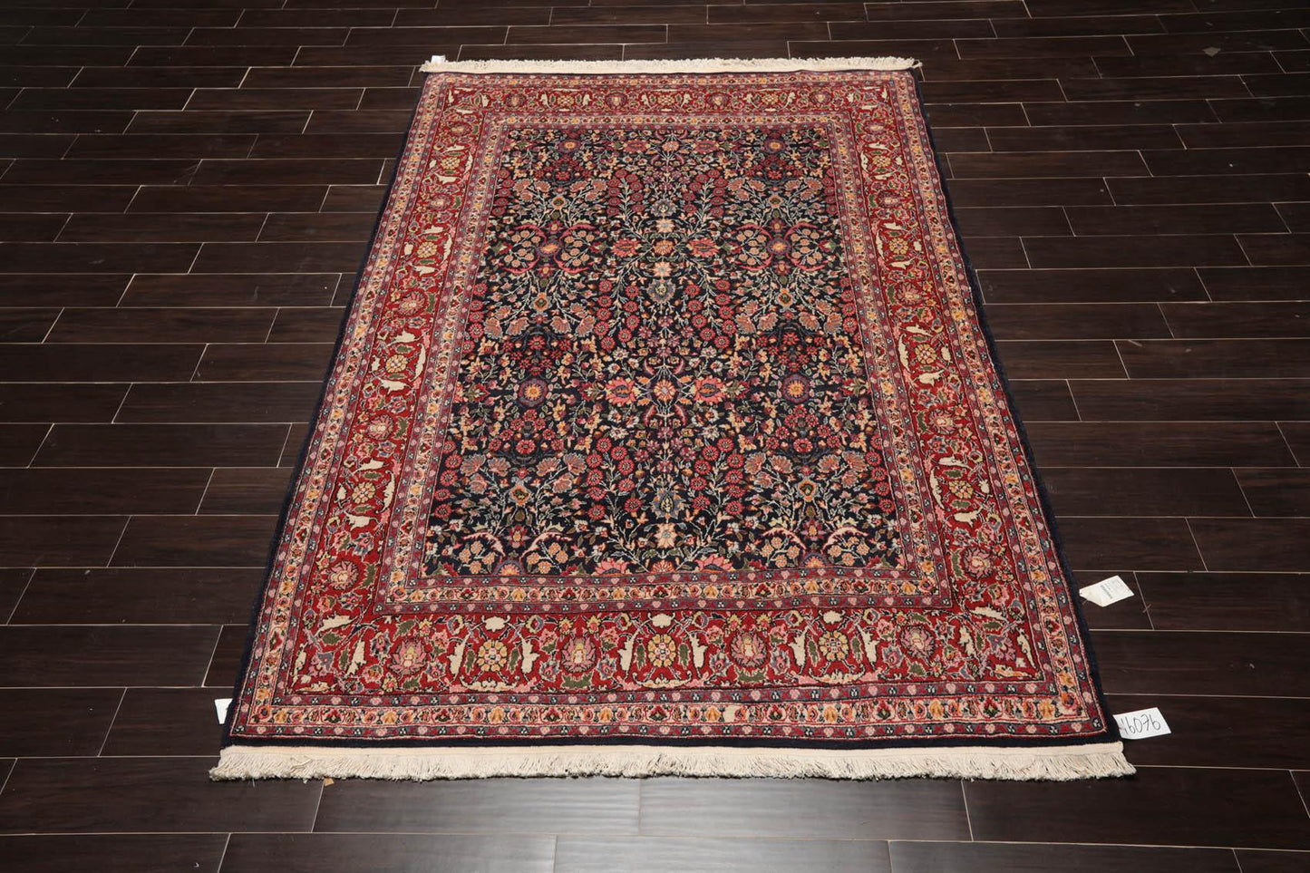 5'9"x8'9" Authentic Vintage Hand Knotted Turkish Hereke 200KPSI Area Rug Black-2