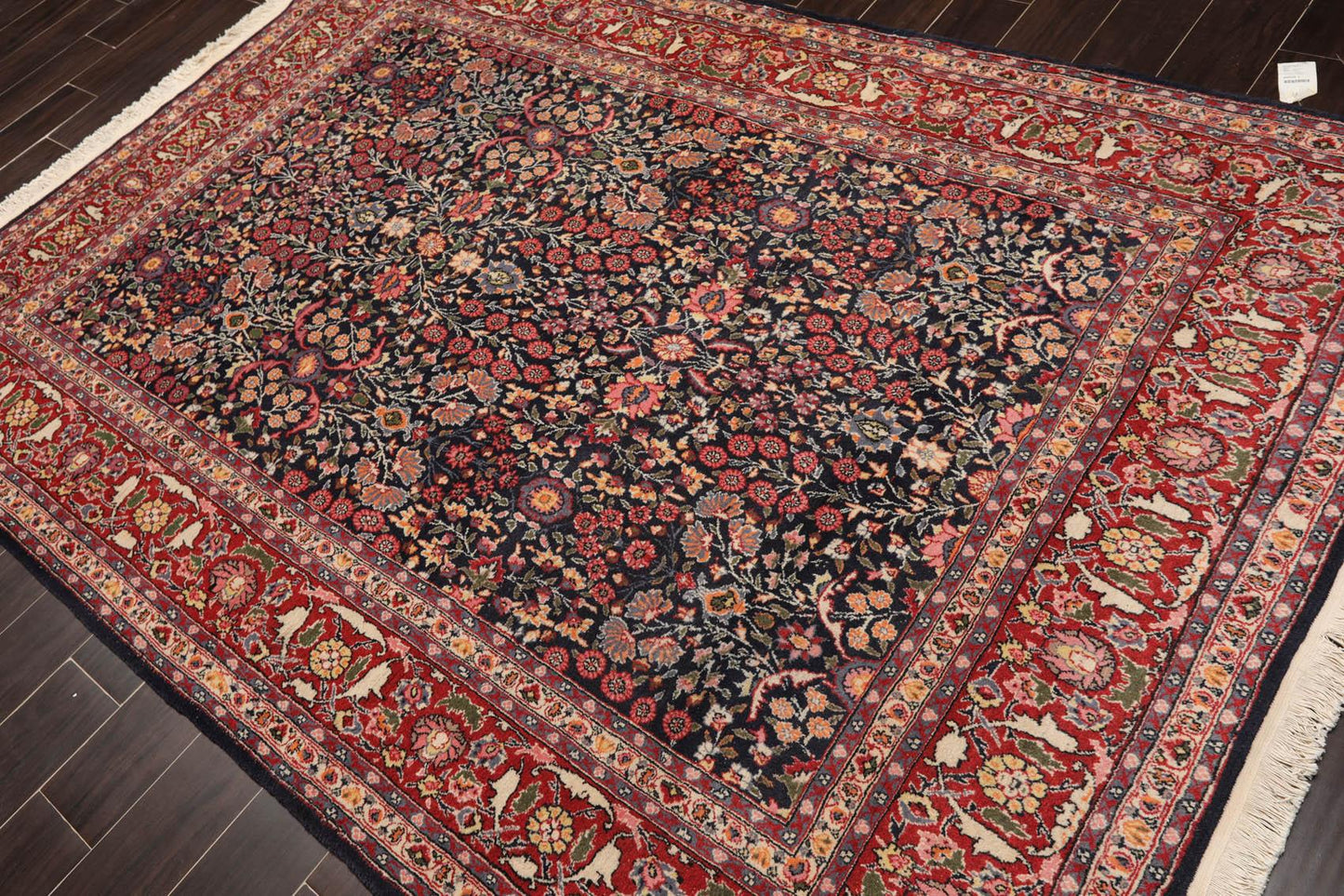 5'9"x8'9" Authentic Vintage Hand Knotted Turkish Hereke 200KPSI Area Rug Black-3