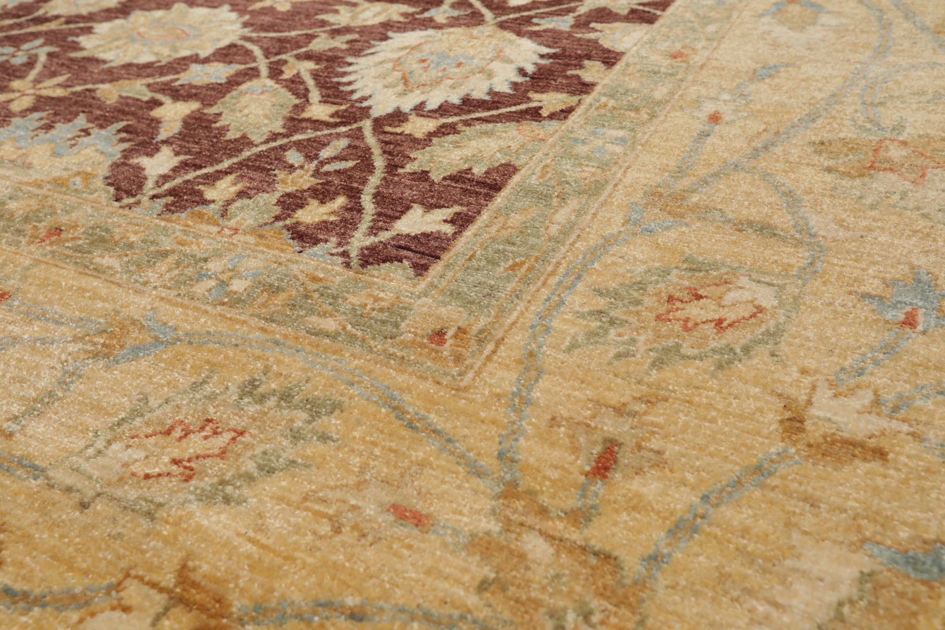 9'1"x 11'11" Hand Knotted Wool Stone Wash Peshawar Vegetable Dyes Area Rug Brown-4