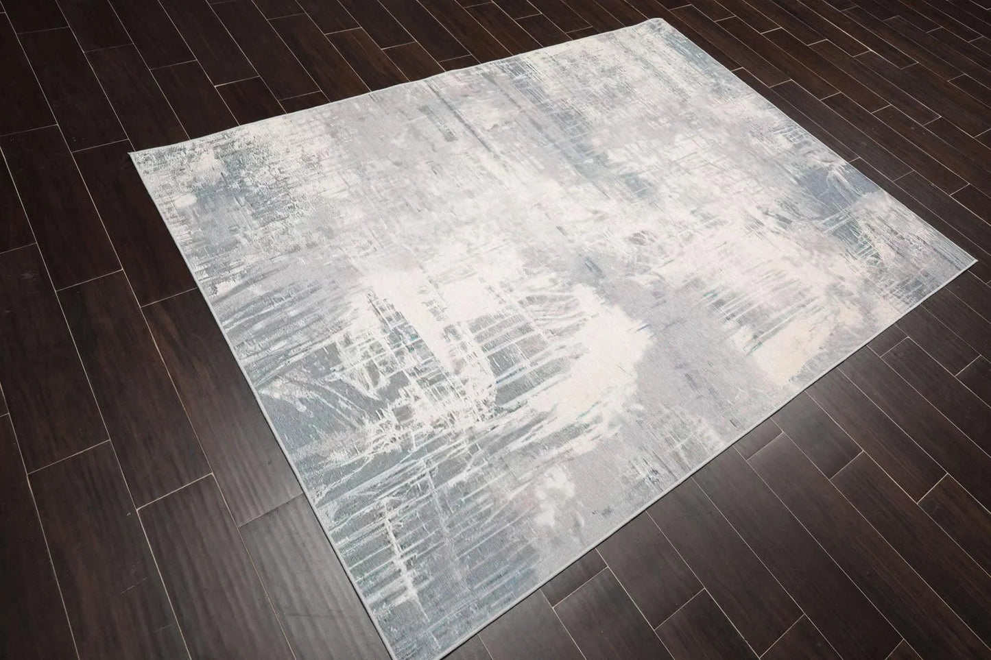 5x7 Modern & Contemporary Non-Skid Backing Oriental Area Rug Gray,Beige Zules-3