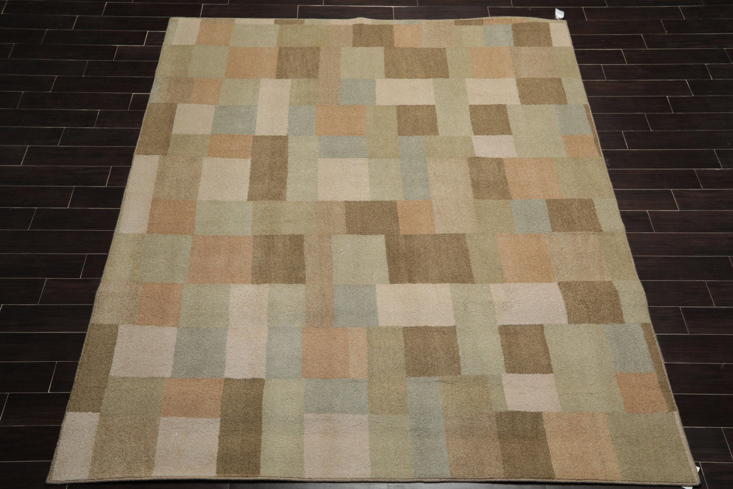 8' x 9'11" Modern & Contemporary 100% Wool Oriental Area Rug Moss-1