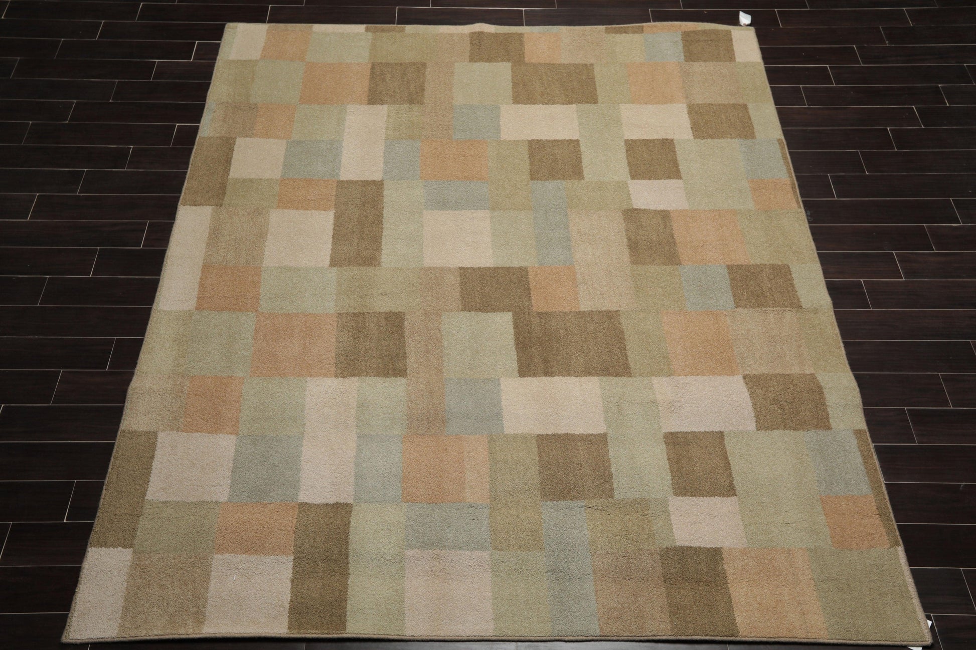 8' x 9'11" Modern & Contemporary 100% Wool Oriental Area Rug Moss-1