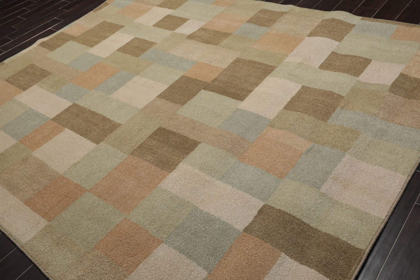 8' x 9'11" Modern & Contemporary 100% Wool Oriental Area Rug Moss-2