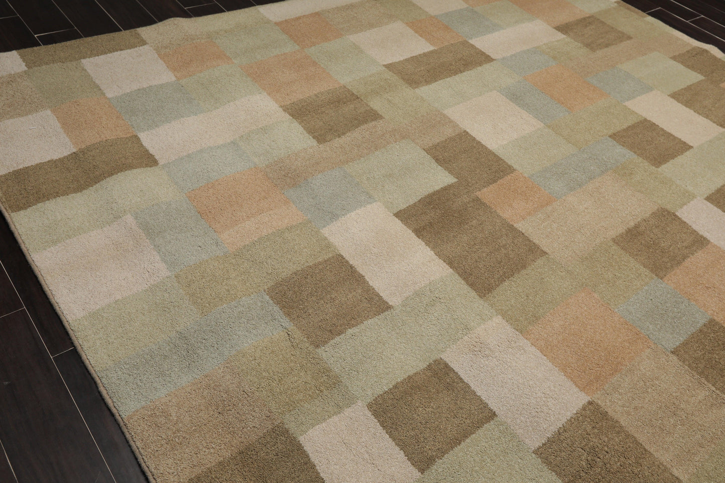 8' x 9'11" Modern & Contemporary 100% Wool Oriental Area Rug Moss-3