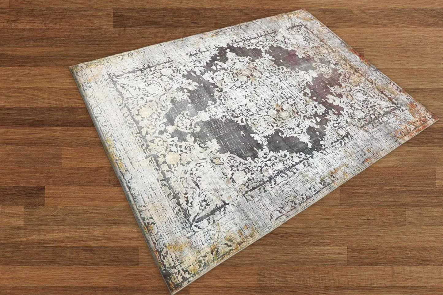 Multi Sizes Tabriz Modern & Contemporary Velvety Soft Pile Oriental Area Rug Gray, Cream Bastian-2