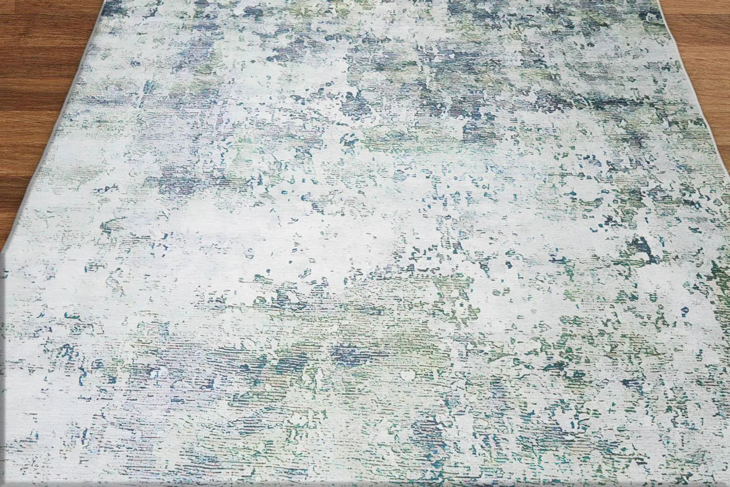 Multi Sizes Micro Printed Polypropylene Persian Oriental Area Rug Beige, Green Color-2