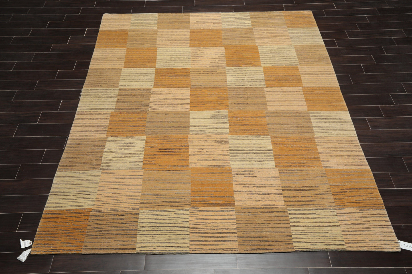 7'11" x 9'8" Hand Knotted Swiss Wash Tibetan Area Rug Beige-1