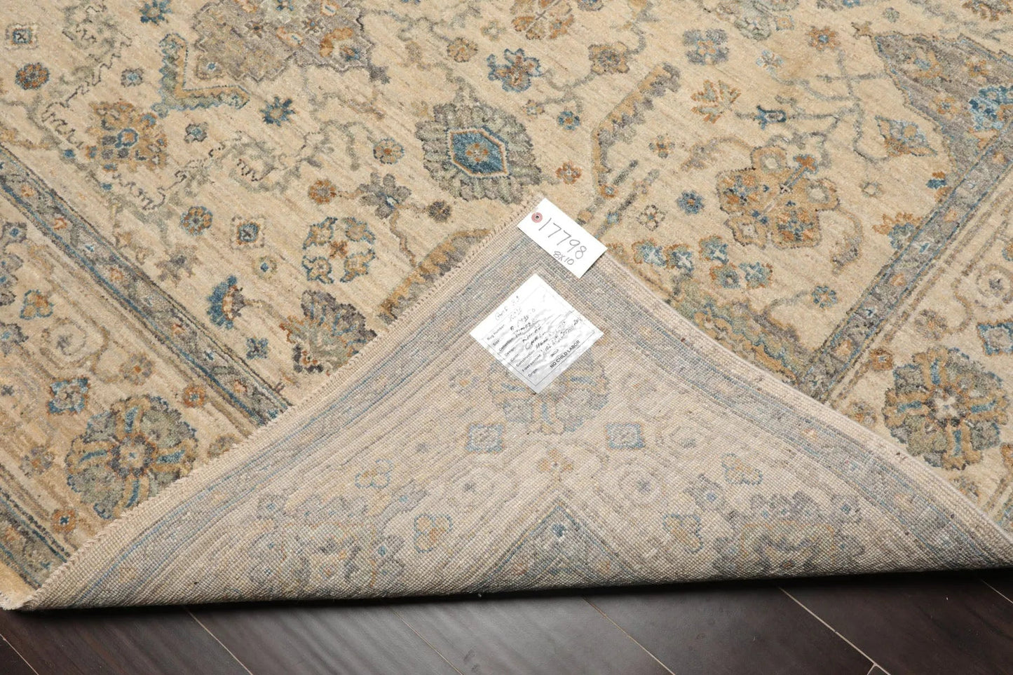 8x10 Beige Hand Knotted Traditional Wool Oriental Area Rug-2