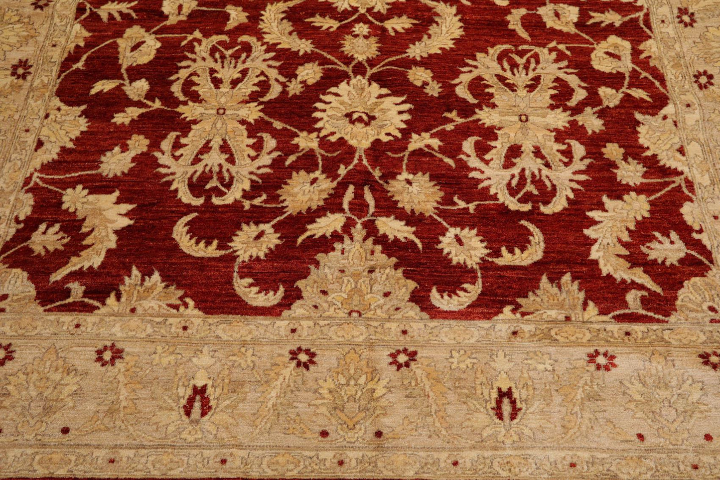Chobi Peshawar Hand Knotted 100% Wool Traditional Area Rug Rust 8'1" x 9'10"-4