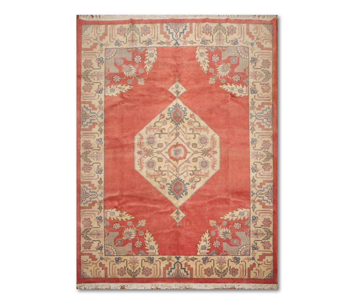 8’11" x 12’1" Hand Knotted Romanian Seraapi Wool Oriental Area Rug Apricot-1
