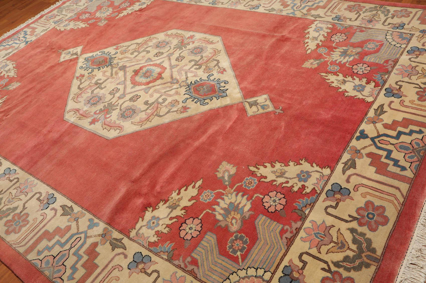 8’11" x 12’1" Hand Knotted Romanian Seraapi Wool Oriental Area Rug Apricot-2