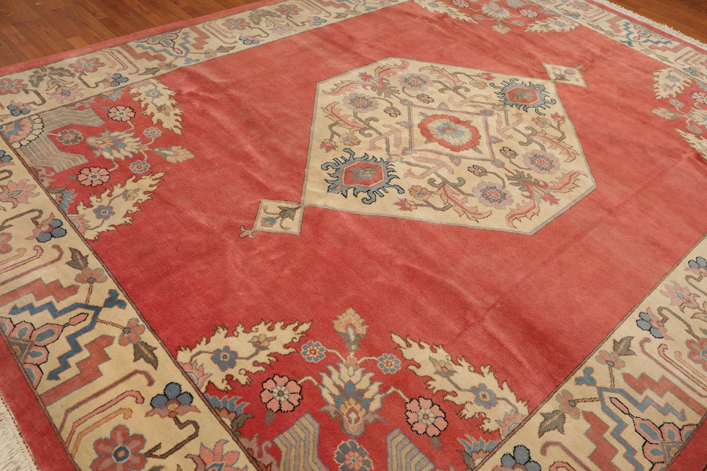 8’11" x 12’1" Hand Knotted Romanian Seraapi Wool Oriental Area Rug Apricot-3