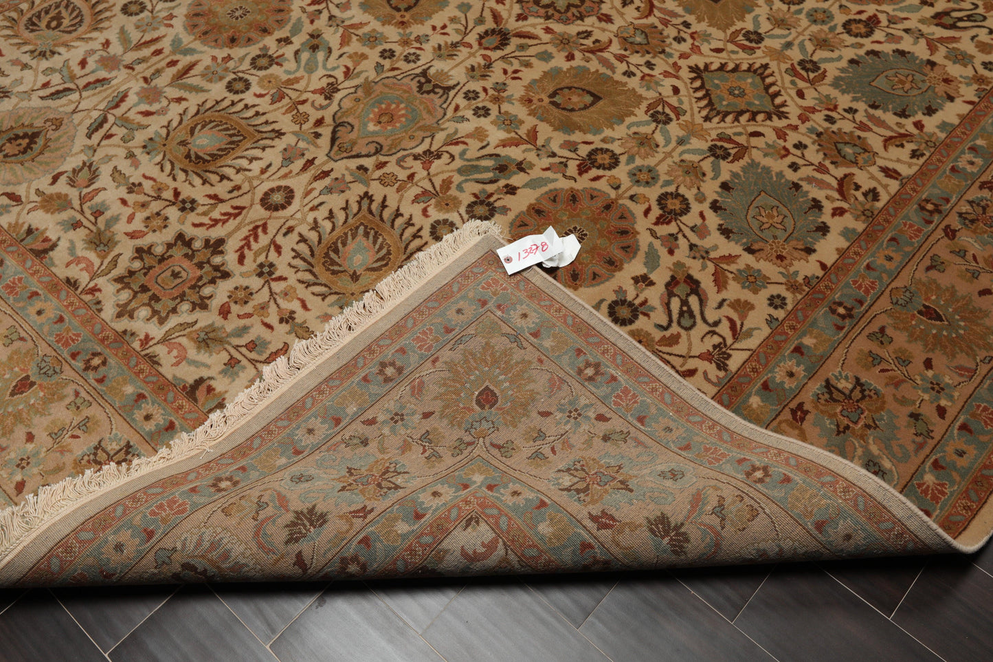 8' x 9'11" Hand Knotted Wool Traditional Agra 200 KPSI Oriental Area Rug Beige-4