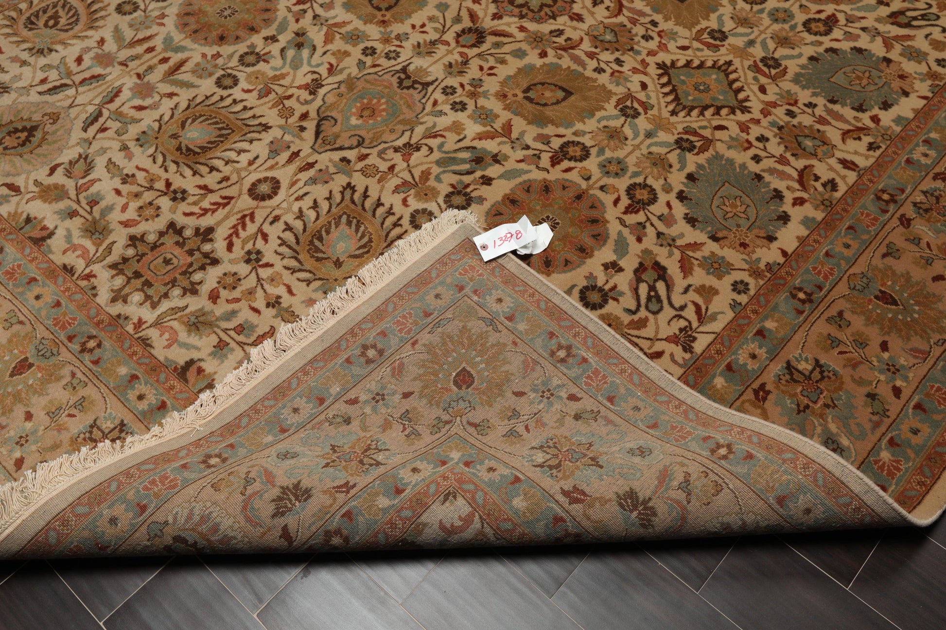 8' x 9'11" Hand Knotted Wool Traditional Agra 200 KPSI Oriental Area Rug Beige-4