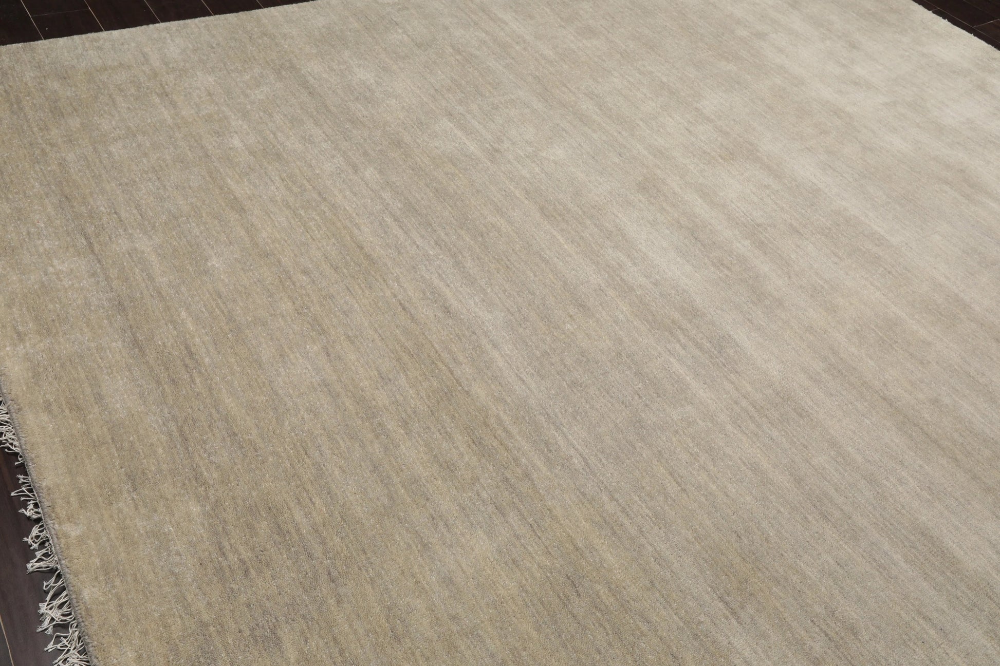 Multi Sizes Hand Loomed wool Plain Solid Minimalist Area Rug Mossy Gray-4