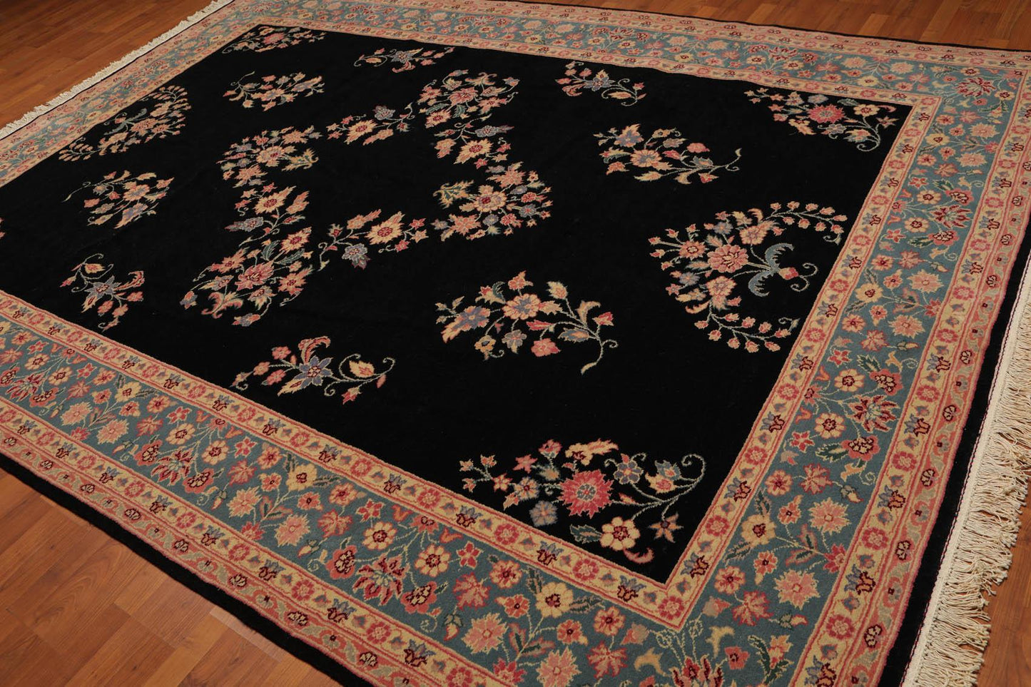 8’3" x 11’5" Hand Knotted Romanian Sarook Wool Oriental Area Rug full pile Black-2