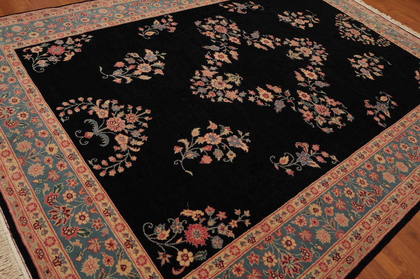 8’3" x 11’5" Hand Knotted Romanian Sarook Wool Oriental Area Rug full pile Black-3