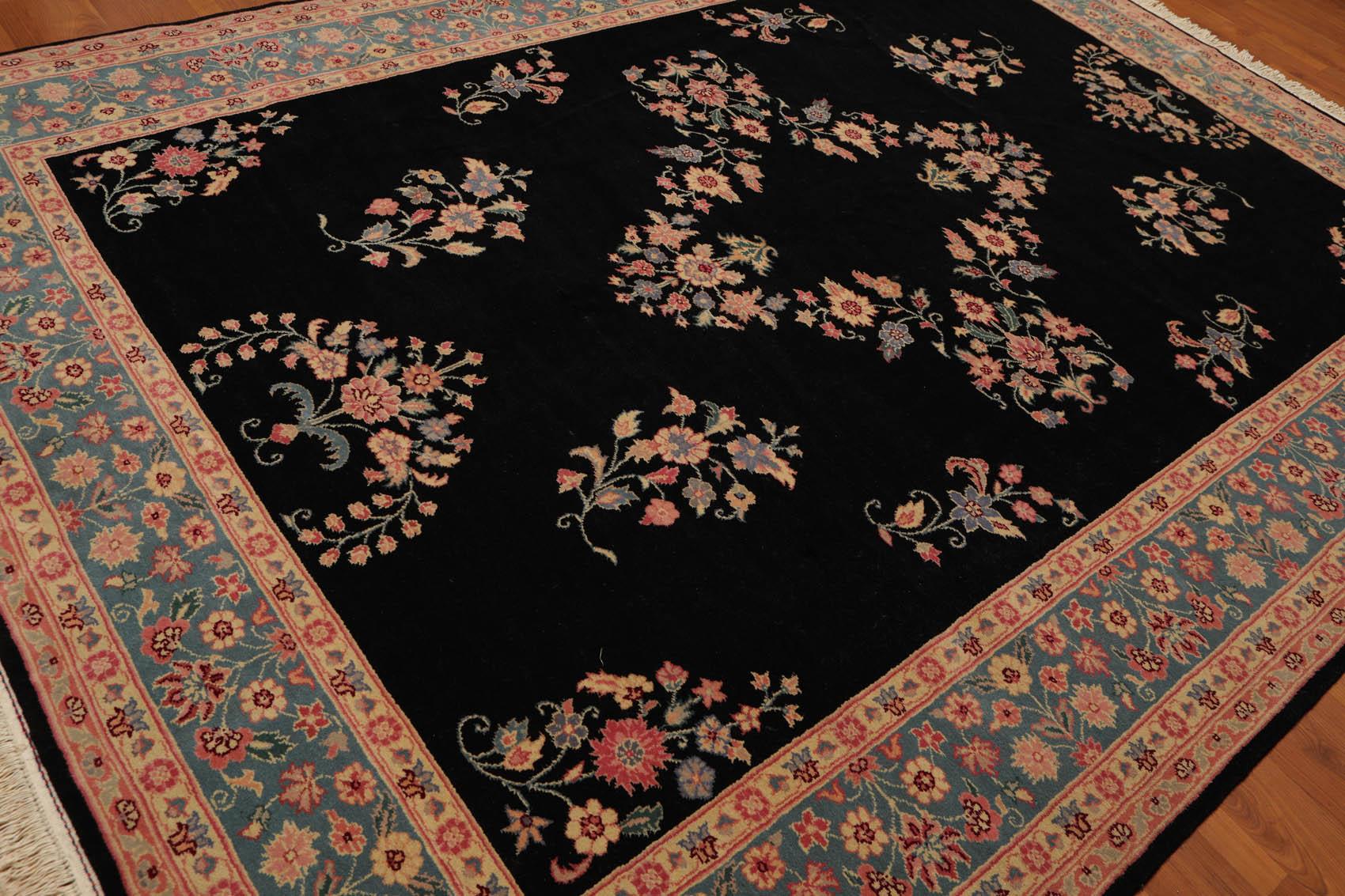 8’3" x 11’5" Hand Knotted Romanian Sarook Wool Oriental Area Rug full pile Black-3