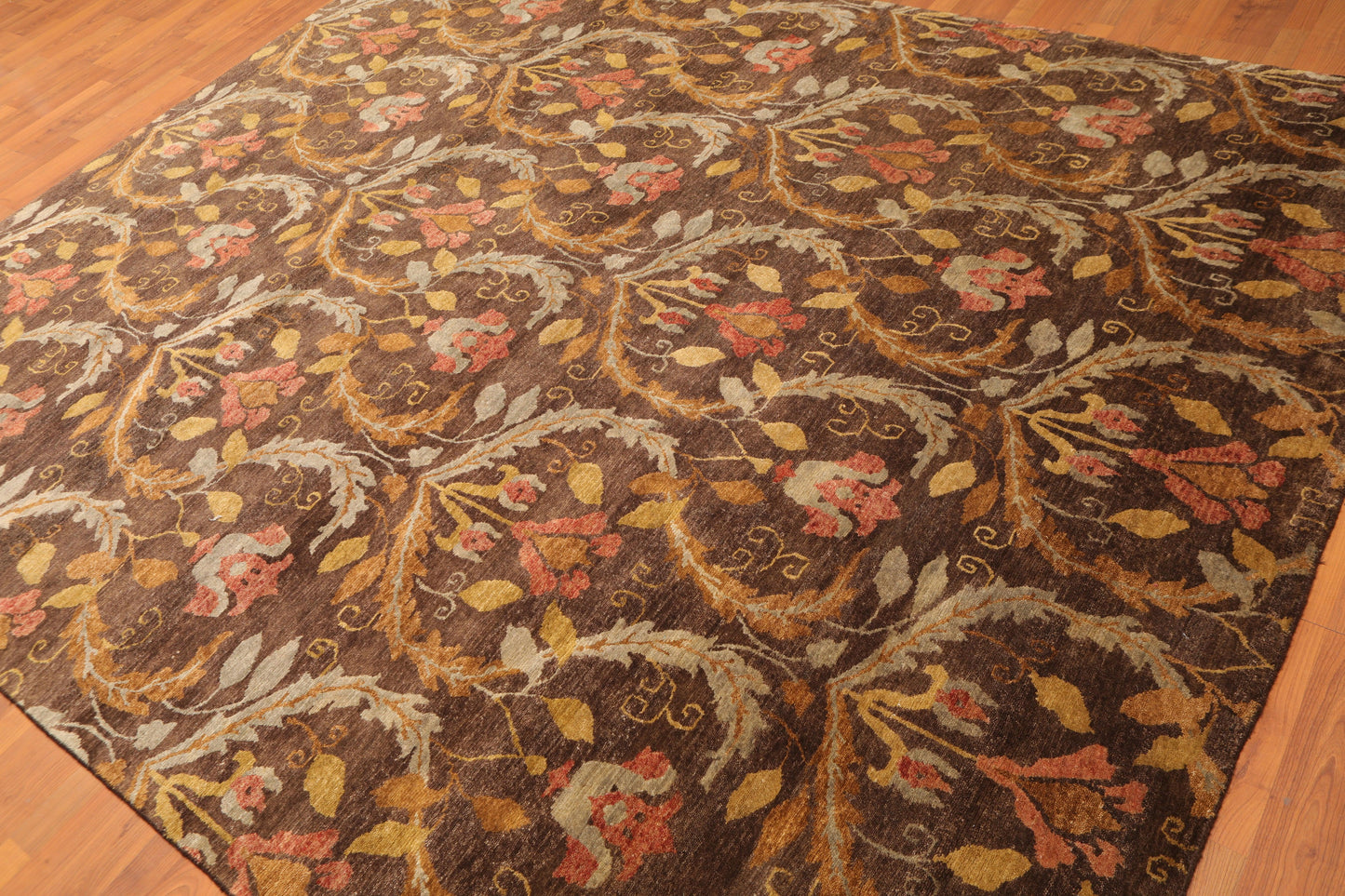 8' x 9’9" Hand Knotted 150 KPSI 100% Wool Oriental Area Rug by Brown-1