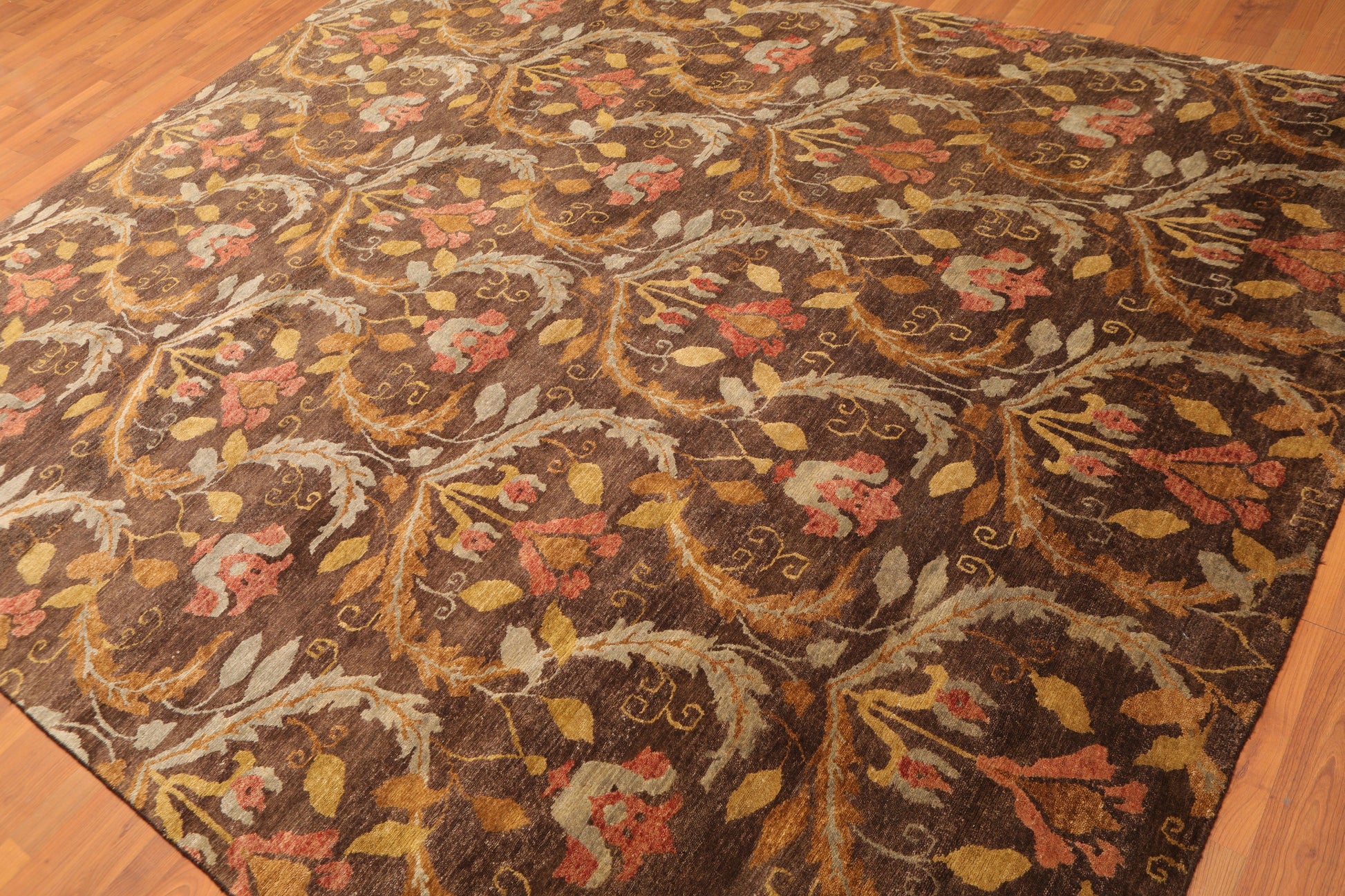 8' x 9’9" Hand Knotted 150 KPSI 100% Wool Oriental Area Rug by Brown-1