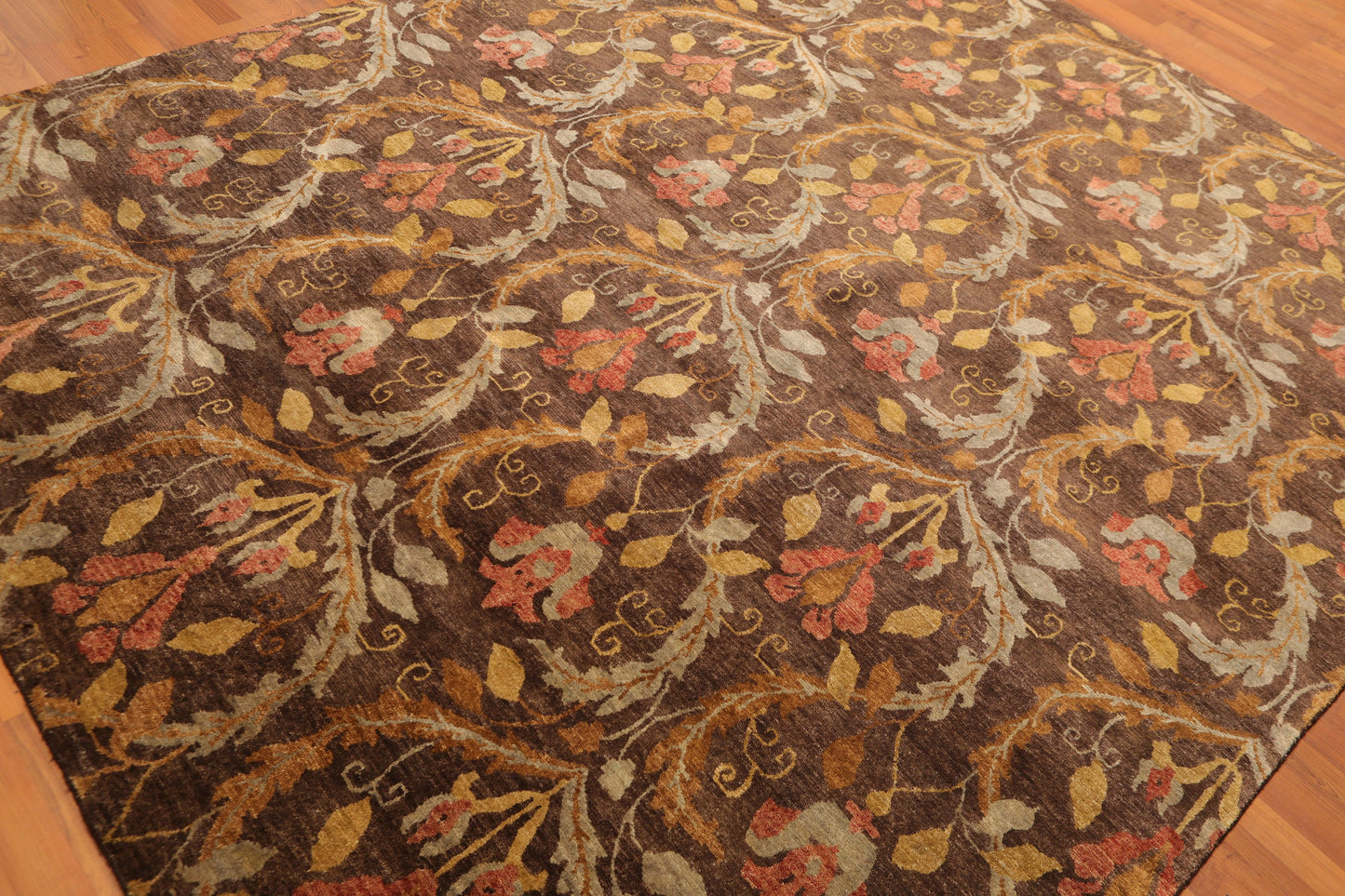 8' x 9’9" Hand Knotted 150 KPSI 100% Wool Oriental Area Rug by Brown-2