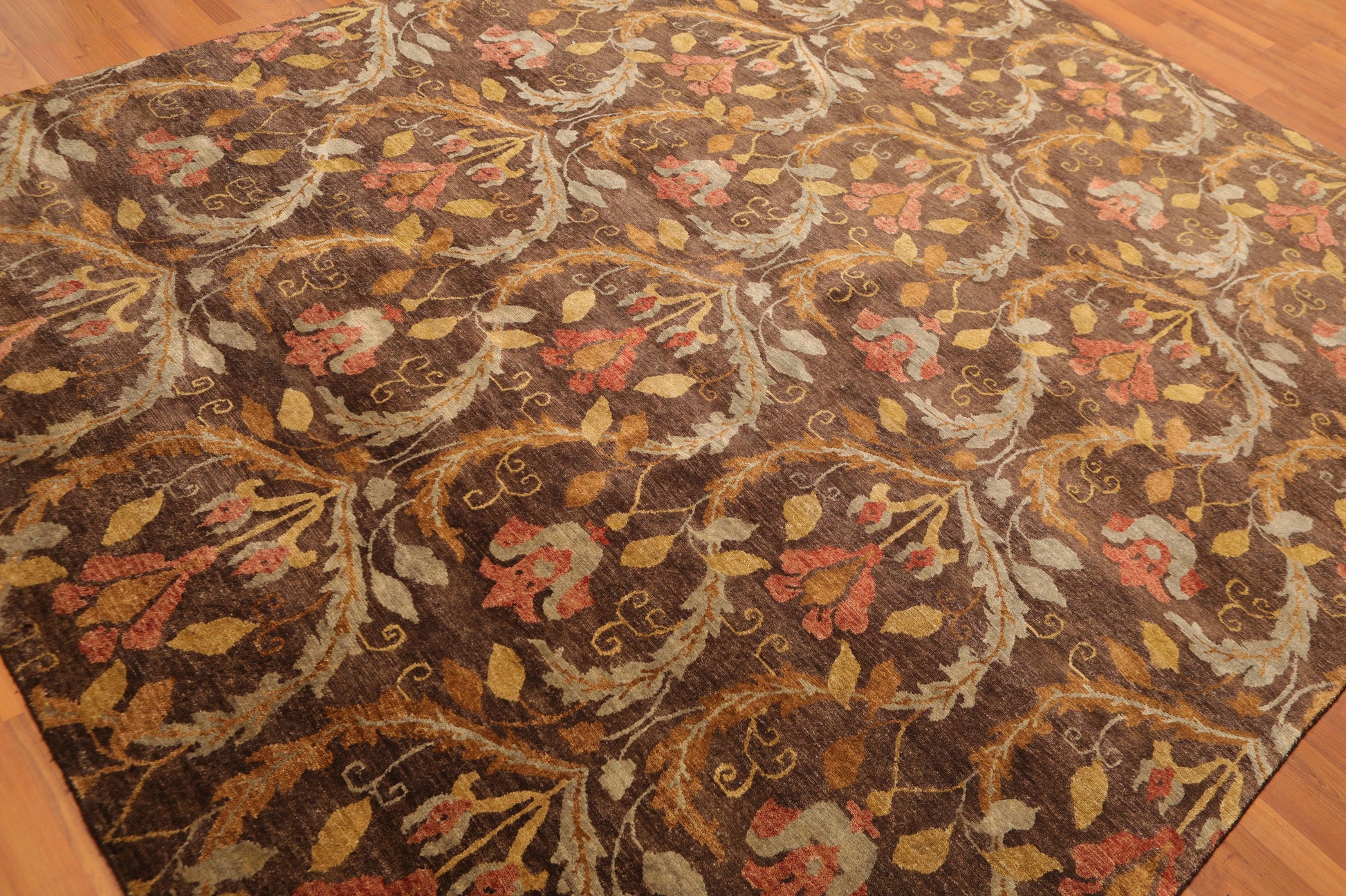8' x 9’9" Hand Knotted 150 KPSI 100% Wool Oriental Area Rug by Brown-2