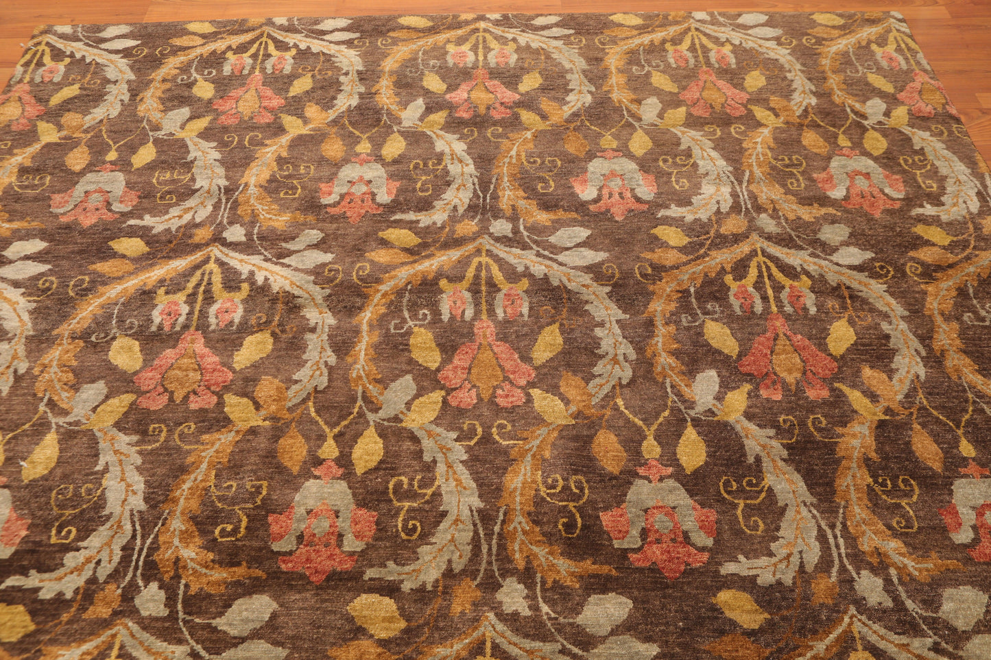 8' x 9’9" Hand Knotted 150 KPSI 100% Wool Oriental Area Rug by Brown-3