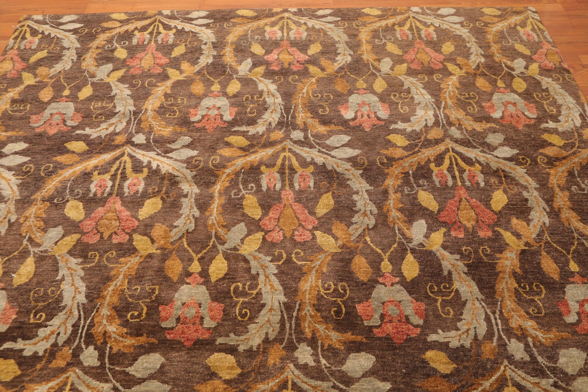 8' x 9’9" Hand Knotted 150 KPSI 100% Wool Oriental Area Rug by Brown-3