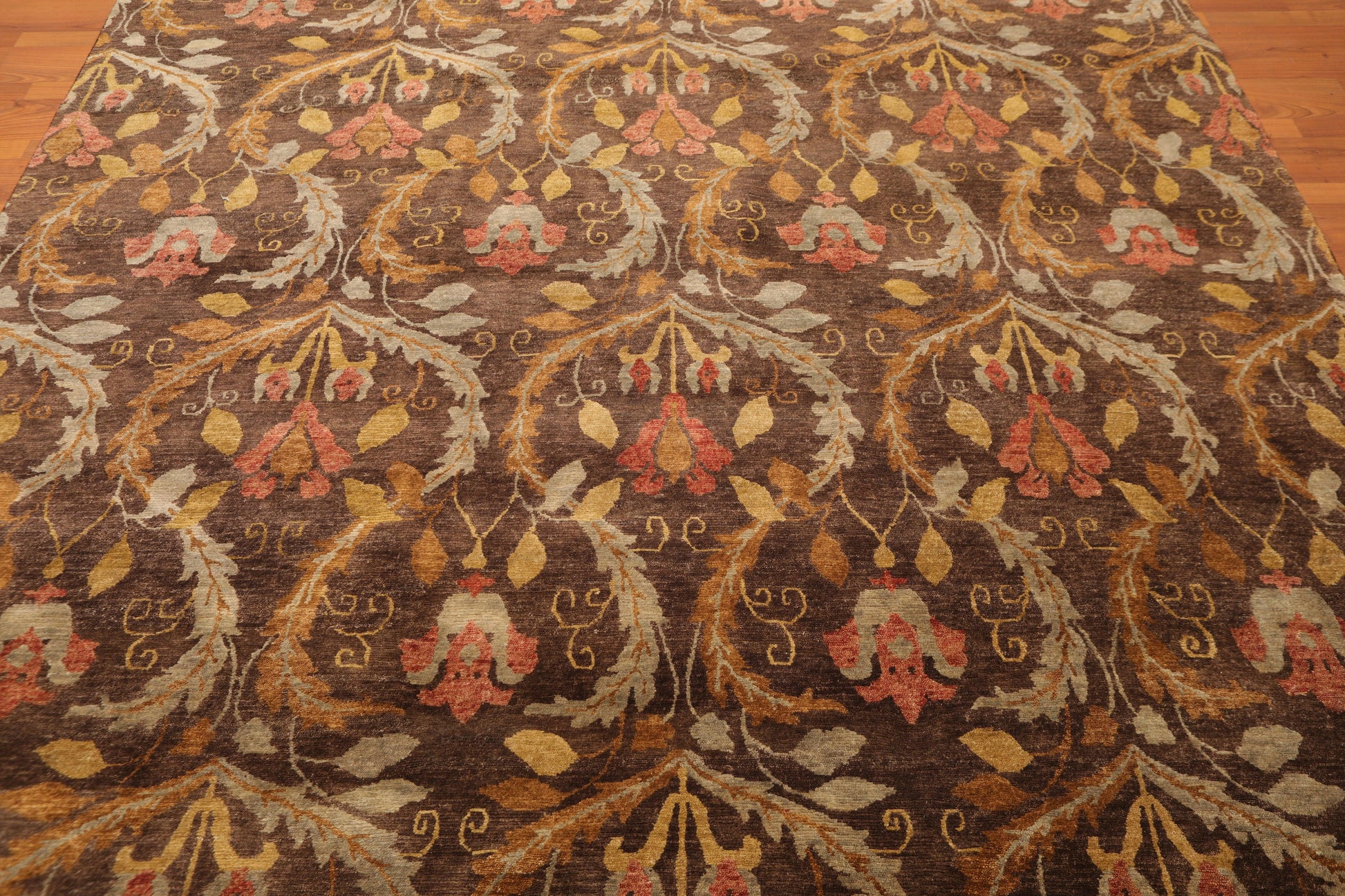 8' x 9’9" Hand Knotted 150 KPSI 100% Wool Oriental Area Rug by Brown-4