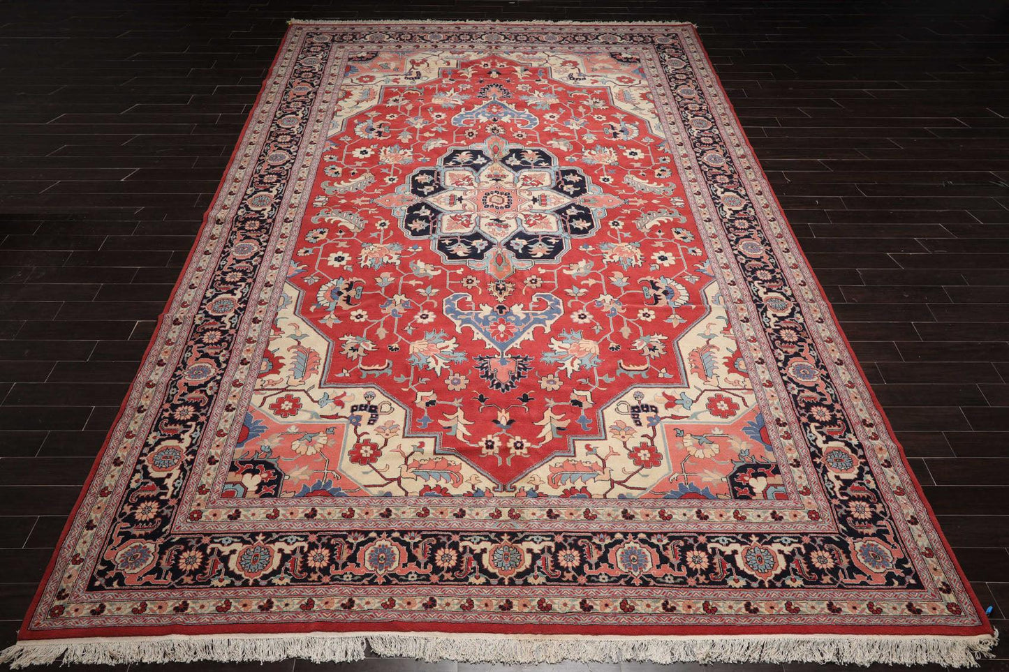 12' x 18'1" Palace Hand Knotted Wool Rare Romanian Herizz Area Rug Terracotta-2