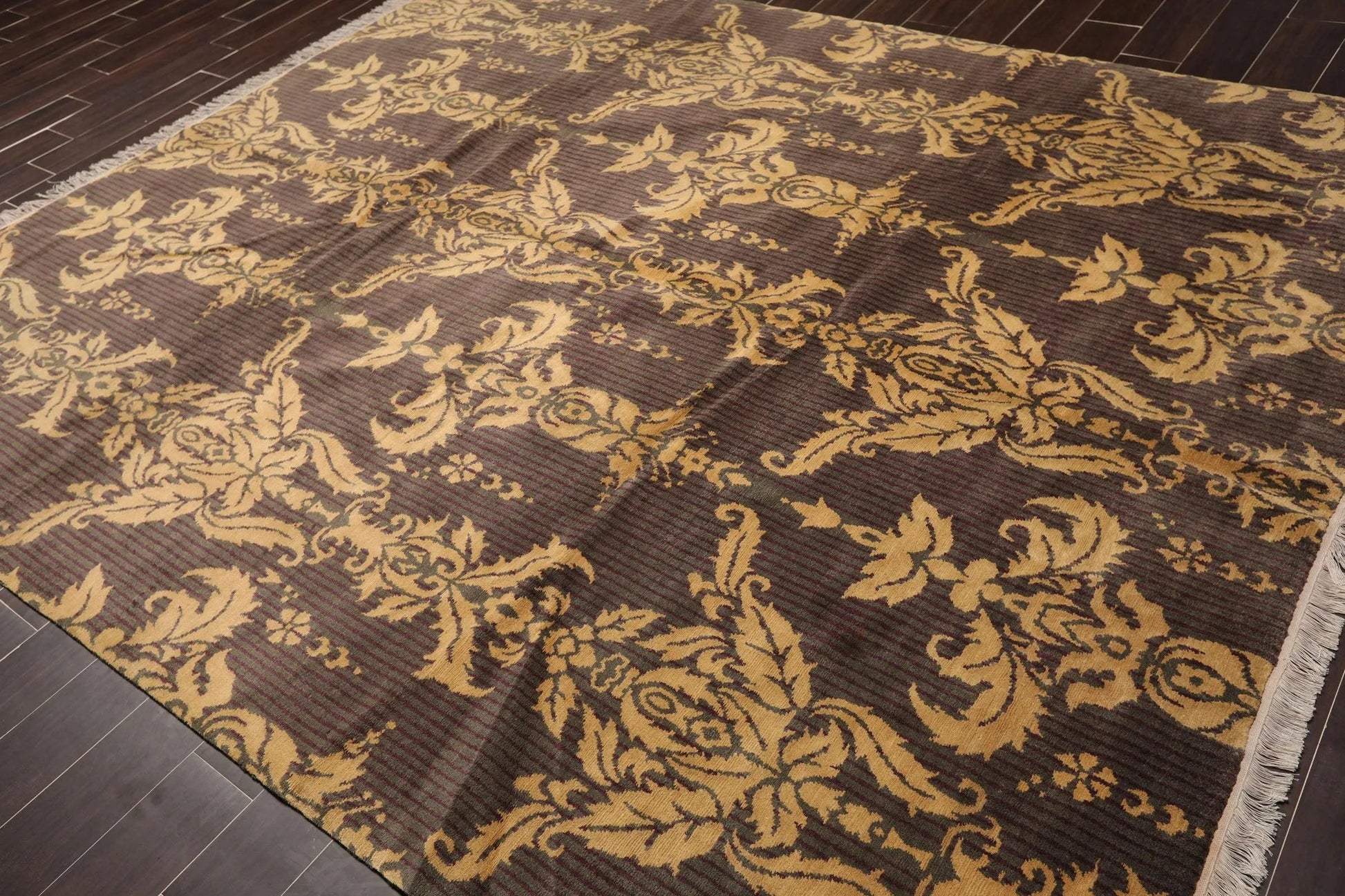 8' x 10' Hand Knotted 100% Wool Tibetan Oriental Area Rug Transitional Gray-2