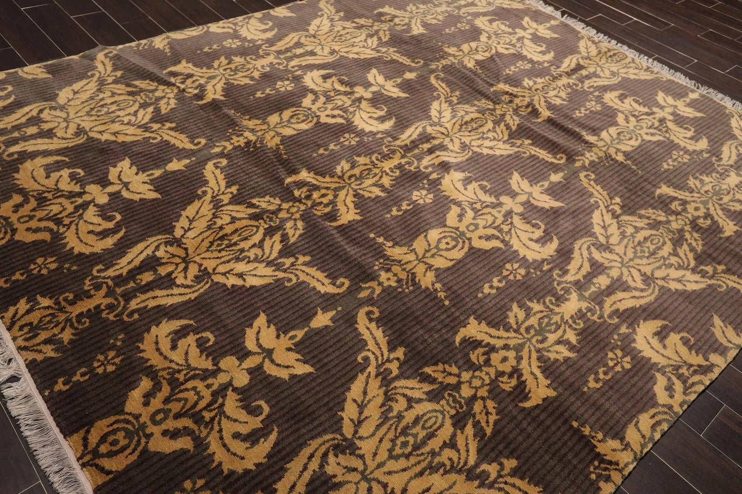8' x 10' Hand Knotted 100% Wool Tibetan Oriental Area Rug Transitional Gray-3