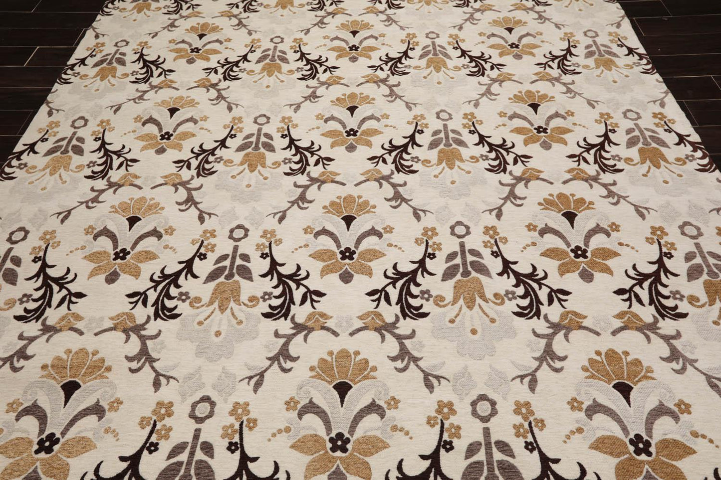 7'9” x 9'9" Transitional Floral Oriental Area Rug Beige, Brown-4