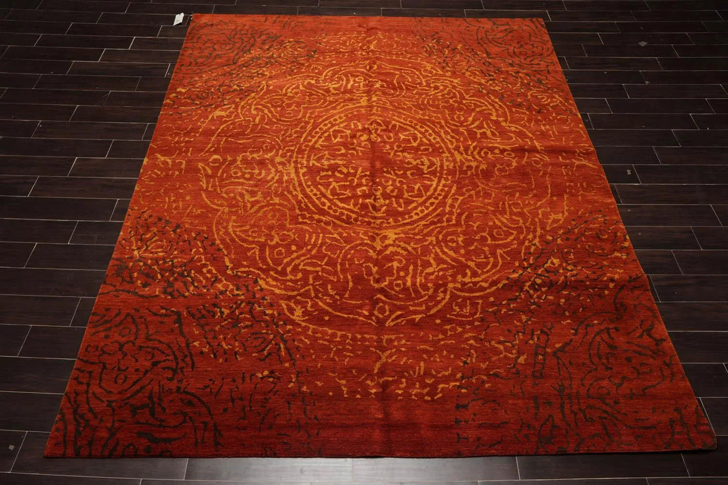8'x10' Hand Knotted 100% Wool Tibetan Oriental Area Rug Terracotta-1
