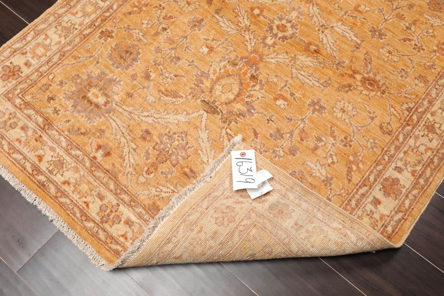 3'6" x 5' Hand Knotted 100% Wool Chobi Peshawar Traditional Area Rug Caramel-2