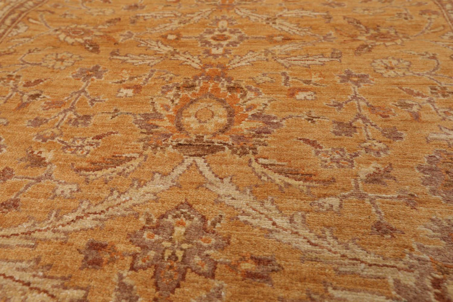 3'6" x 5' Hand Knotted 100% Wool Chobi Peshawar Traditional Area Rug Caramel-3