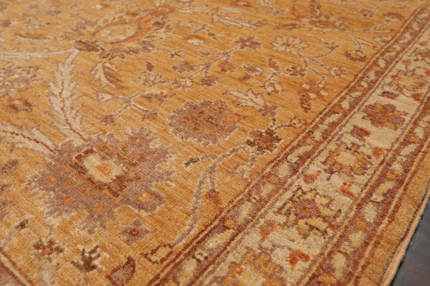 3'6" x 5' Hand Knotted 100% Wool Chobi Peshawar Traditional Area Rug Caramel-4