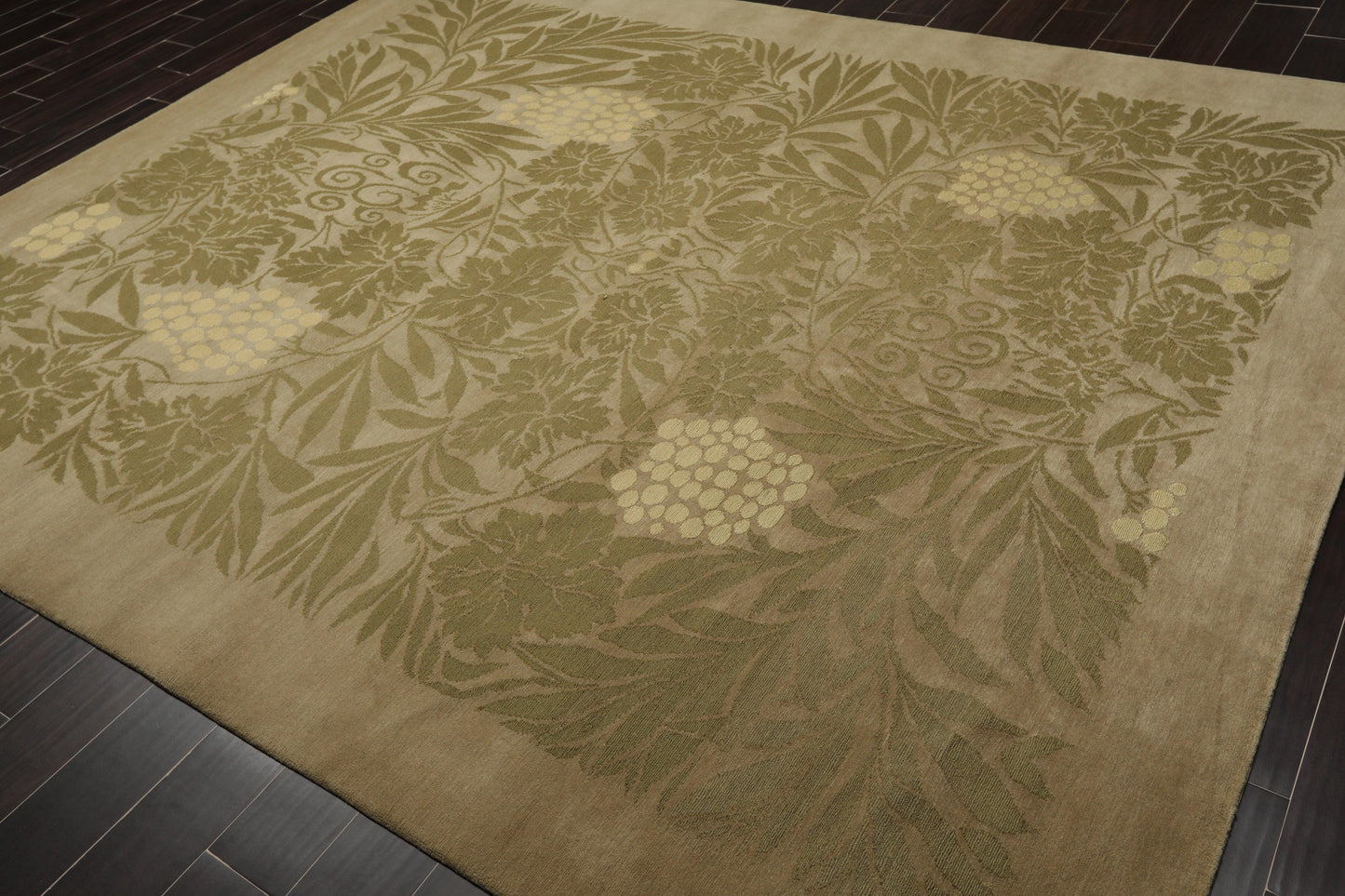 8'1" x 10' Hand Knotted Transitional Wool & Silk Tibetan Oriental Area Rug Moss-2