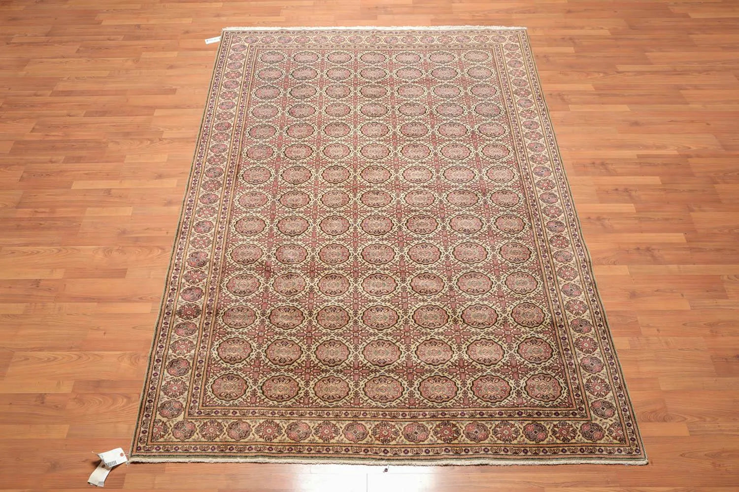 6x9 Beige, Rust Hand Knotted 100% Wool Kayseri Authentic Oushak Oriental Area Rug-1
