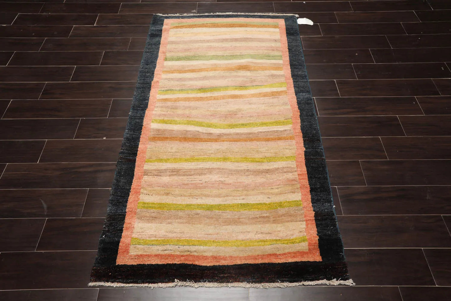 3' 6''x6' 2'' Beige, Taupe Hand Knotted 100% Wool Peshawar Modern & Contemporary Oriental Area Rug-1