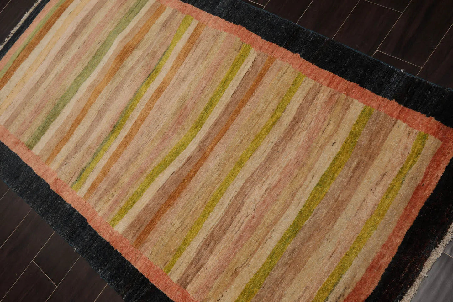 3' 6''x6' 2'' Beige, Taupe Hand Knotted 100% Wool Peshawar Modern & Contemporary Oriental Area Rug-2
