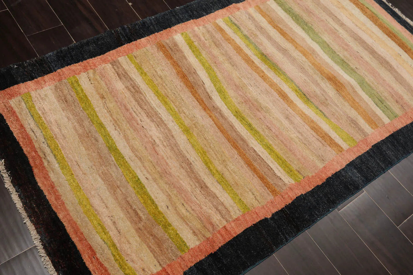 3' 6''x6' 2'' Beige, Taupe Hand Knotted 100% Wool Peshawar Modern & Contemporary Oriental Area Rug-3