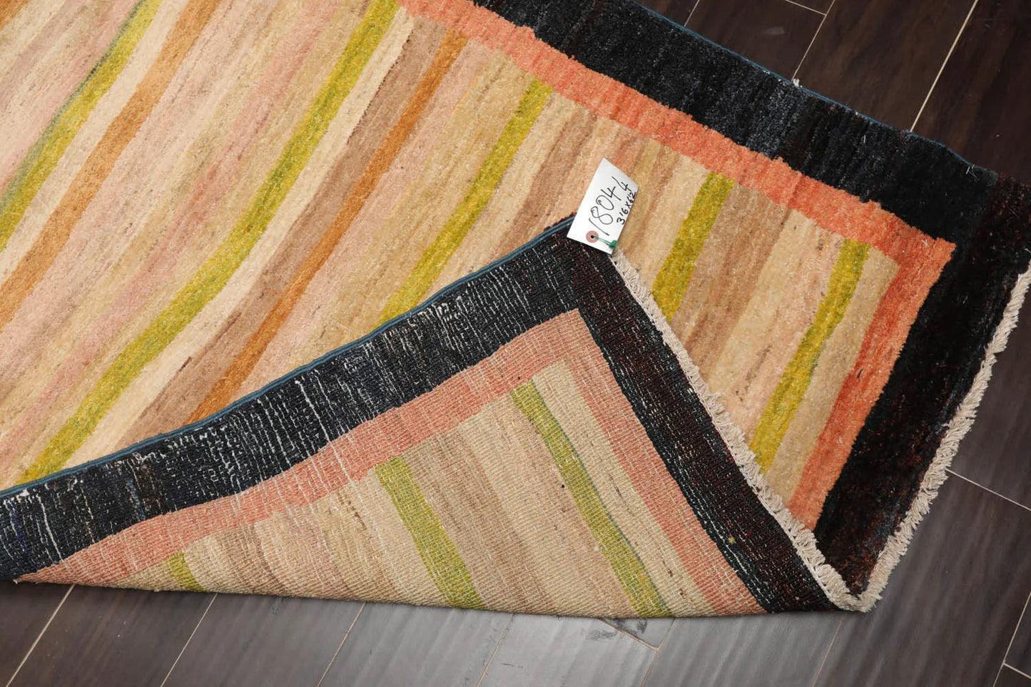 3' 6''x6' 2'' Beige, Taupe Hand Knotted 100% Wool Peshawar Modern & Contemporary Oriental Area Rug-4