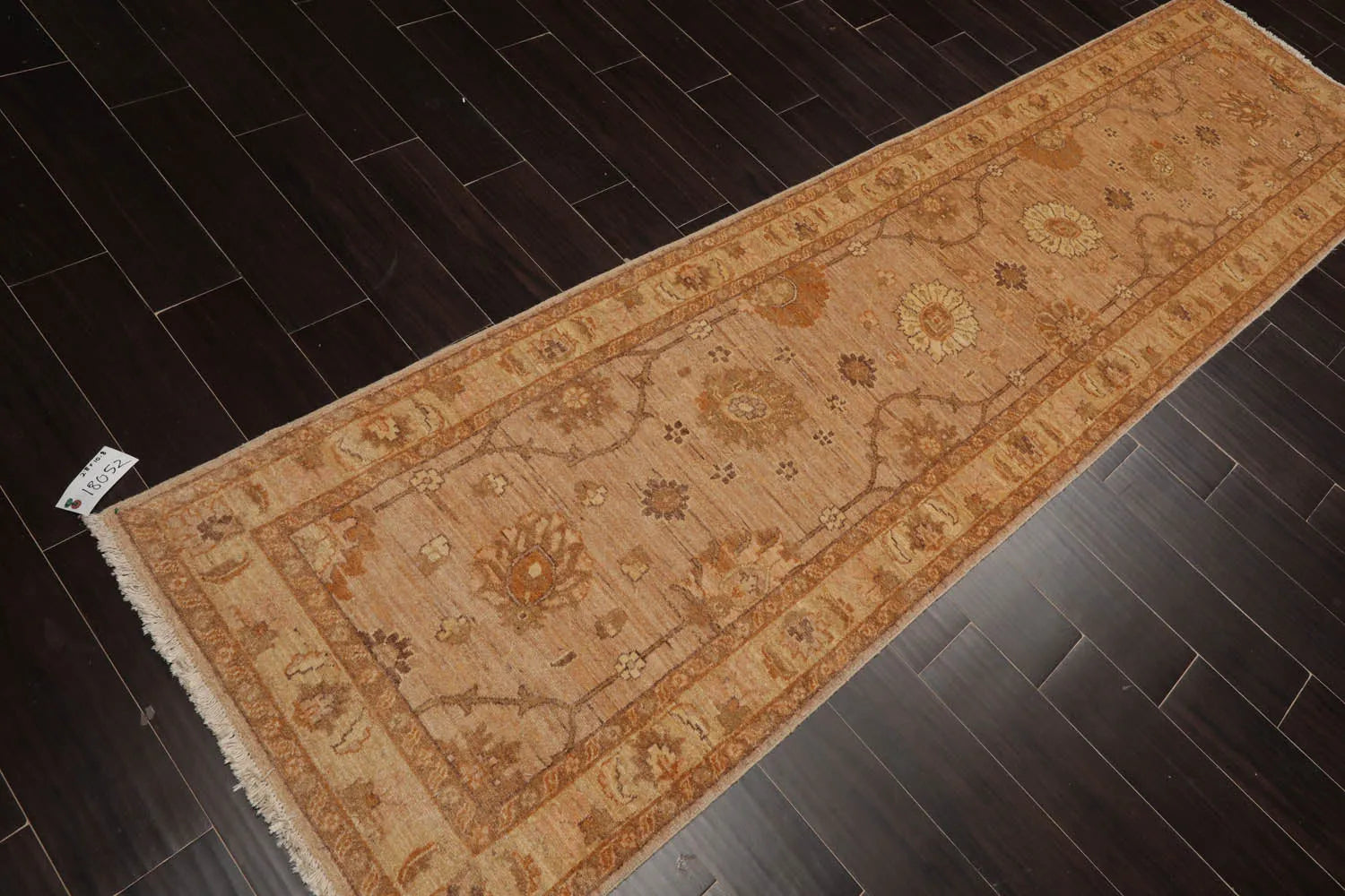 2'8''x10'8'' Tan, Caramel Hand Knotted 100% Wool Peshawar Traditional Oriental Area Rug Runner-4