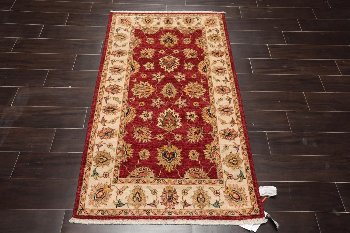 3' x 5' Hand Knotted 100% Wool Agra Traditional Oriental Area Rug Rusty Red-1