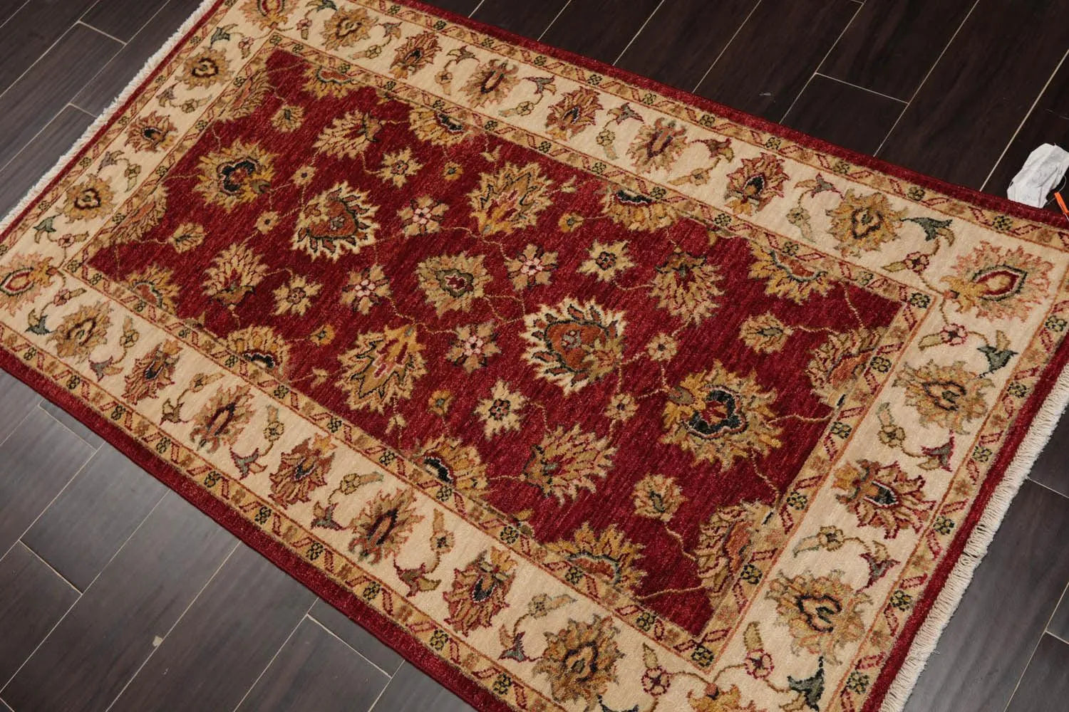 3' x 5' Hand Knotted 100% Wool Agra Traditional Oriental Area Rug Rusty Red-2