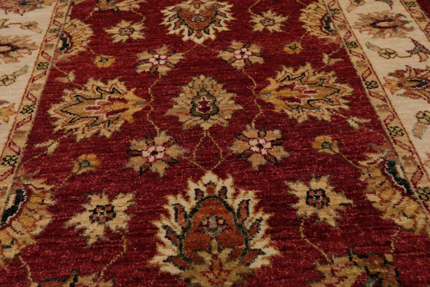 3' x 5' Hand Knotted 100% Wool Agra Traditional Oriental Area Rug Rusty Red-4
