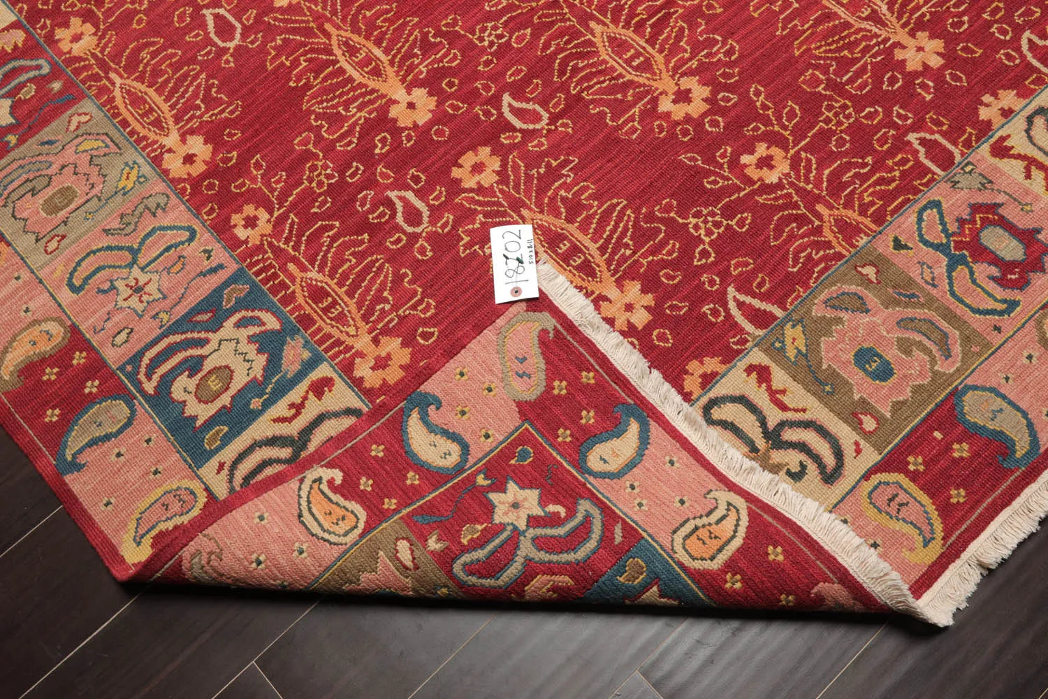 6x9 Rust, Mint Hand Knotted Soumak 100% Wool Nourison Nourmak Traditional Oriental Area Rug-3